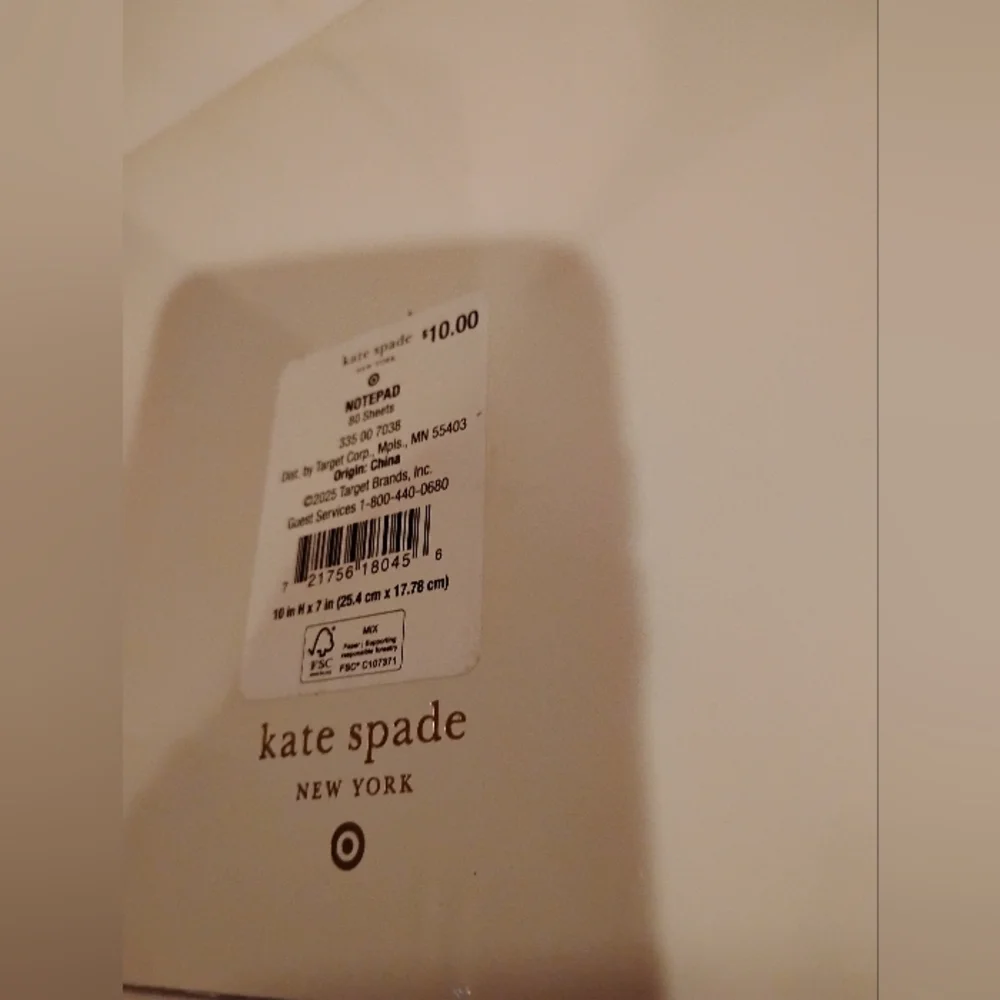 Kate Spade White Notepad EVENT PLAN PARTY PREP SHOPPING LIST Columns 80 Sheets